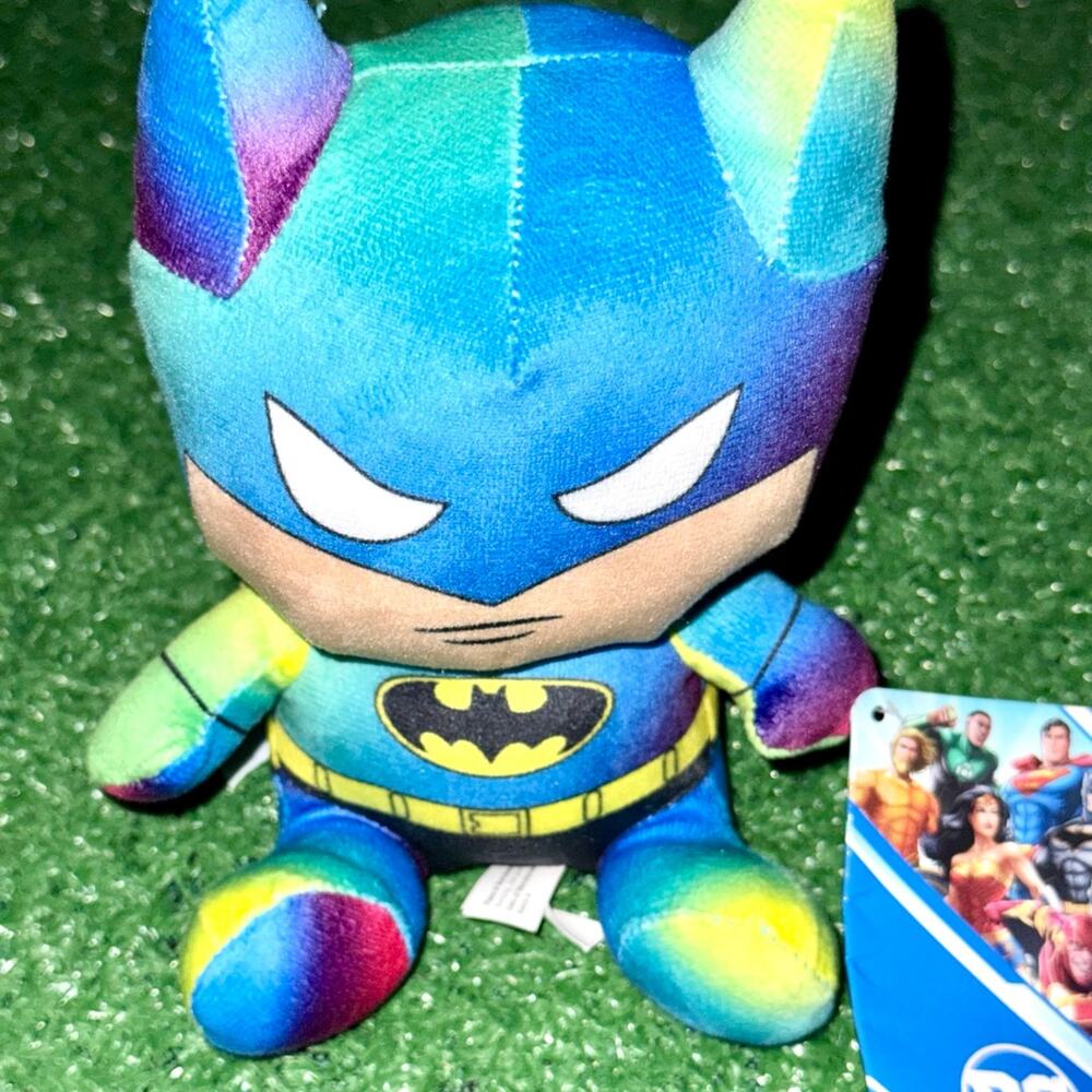 DC Comics x The Toy Factory Rainbow Batman Plush New With Tag RARE Claw Catch
